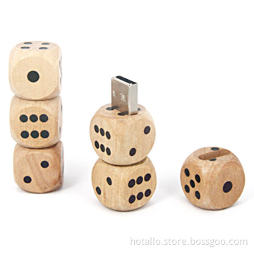 Dice Wooden USB Flash Memory Pen Driver